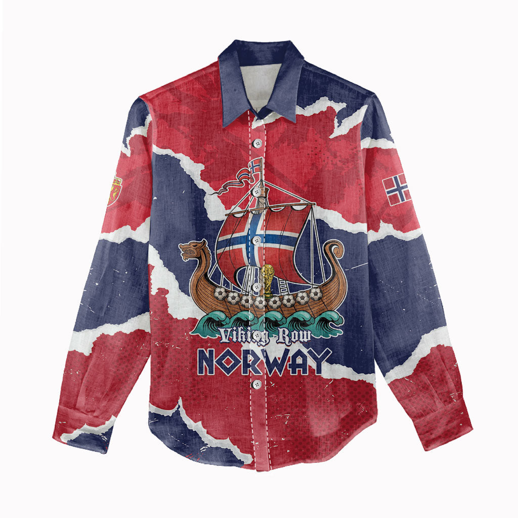 Custom Norway 2026 Soccer Women Casual Shirt Vikings Keep Rowing