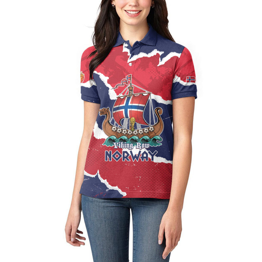 Custom Norway 2026 Soccer Women Polo Shirt Vikings Keep Rowing