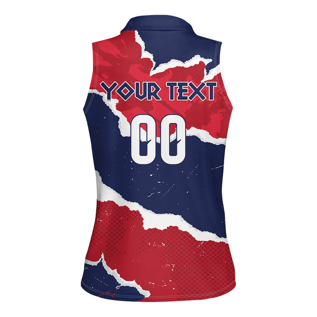 Custom Norway 2026 Soccer Women Sleeveless Polo Shirt Vikings Keep Rowing