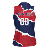 Custom Norway 2026 Soccer Women Sleeveless Polo Shirt Vikings Keep Rowing