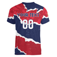 Custom Norway 2026 Soccer Women V-Neck T-Shirt Vikings Keep Rowing