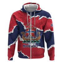 Custom Norway 2026 Soccer Zip Hoodie Vikings Keep Rowing