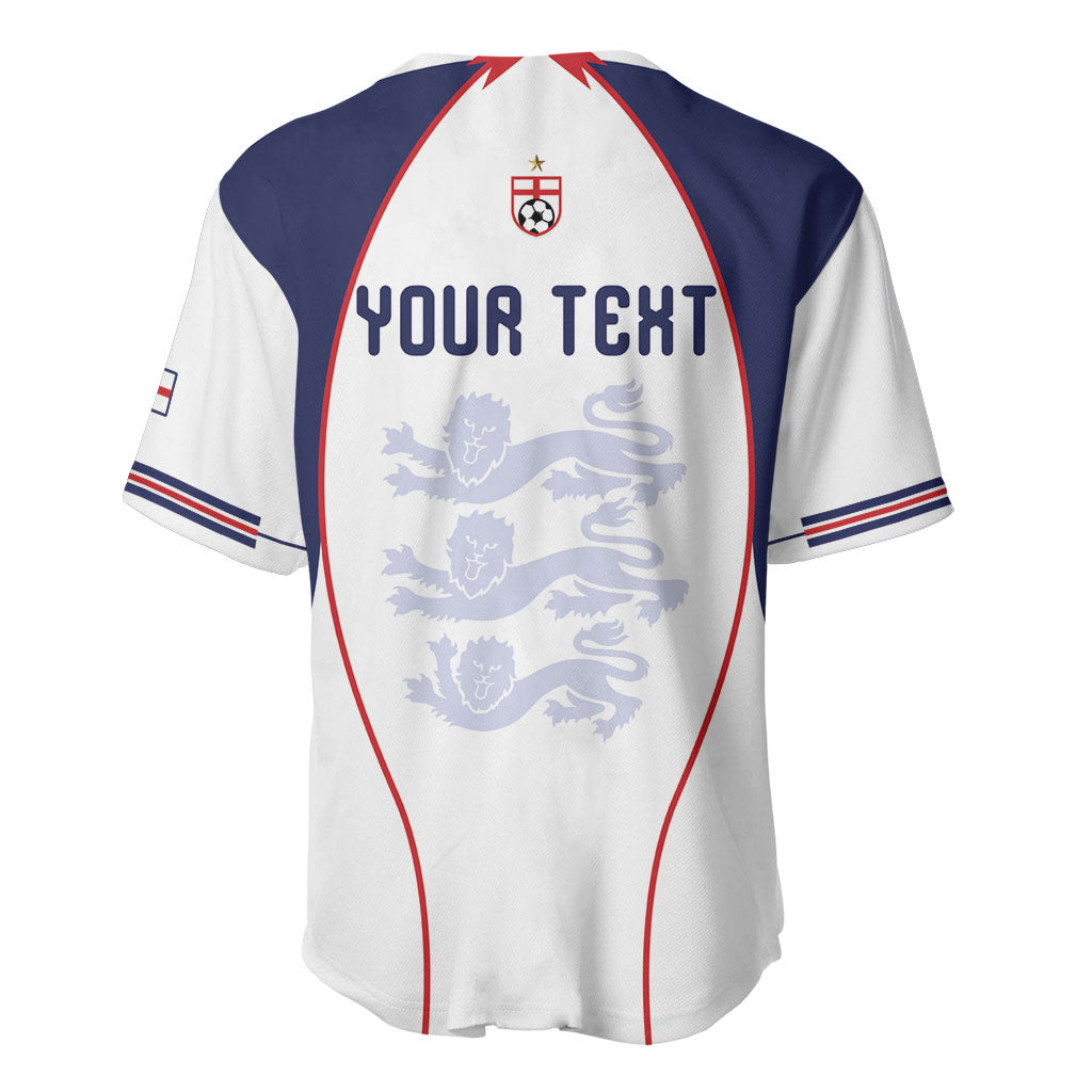 Custom England 2026 World Football Baseball Jersey Come On Three Lions