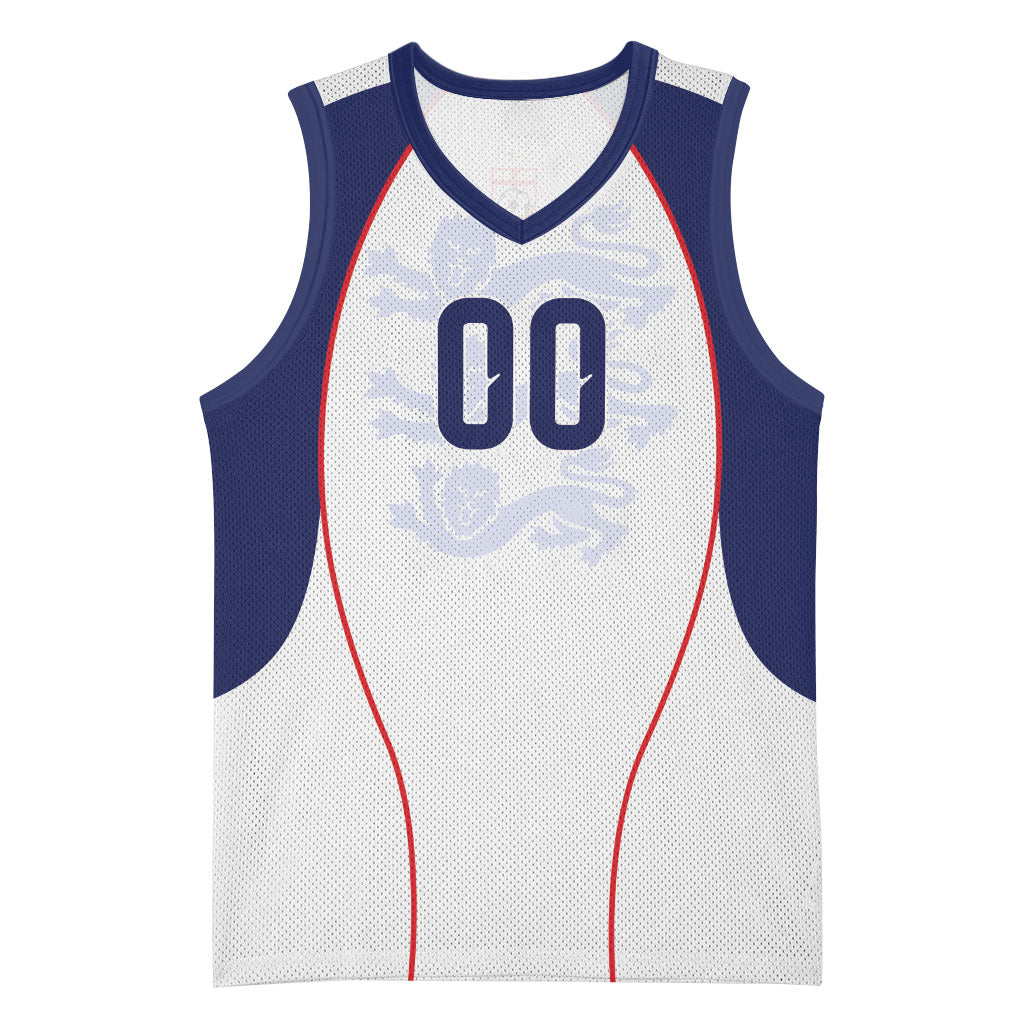 Custom England 2026 World Football Basketball Jersey Come On Three Lions