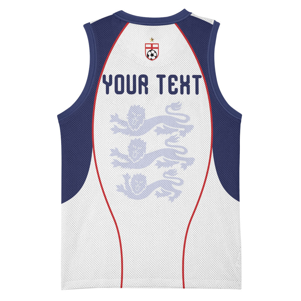 Custom England 2026 World Football Basketball Jersey Come On Three Lions