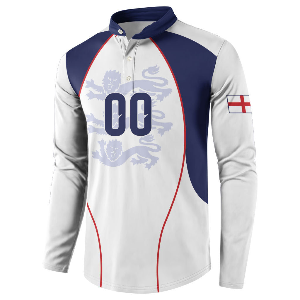 Custom England 2026 World Football Button Sweatshirt Come On Three Lions
