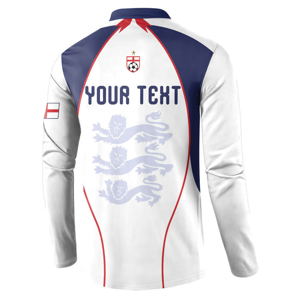 Custom England 2026 World Football Button Sweatshirt Come On Three Lions