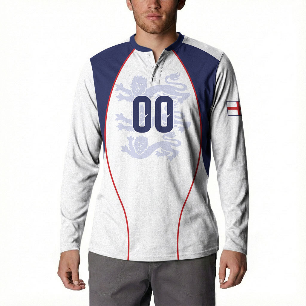 Custom England 2026 World Football Button Sweatshirt Come On Three Lions