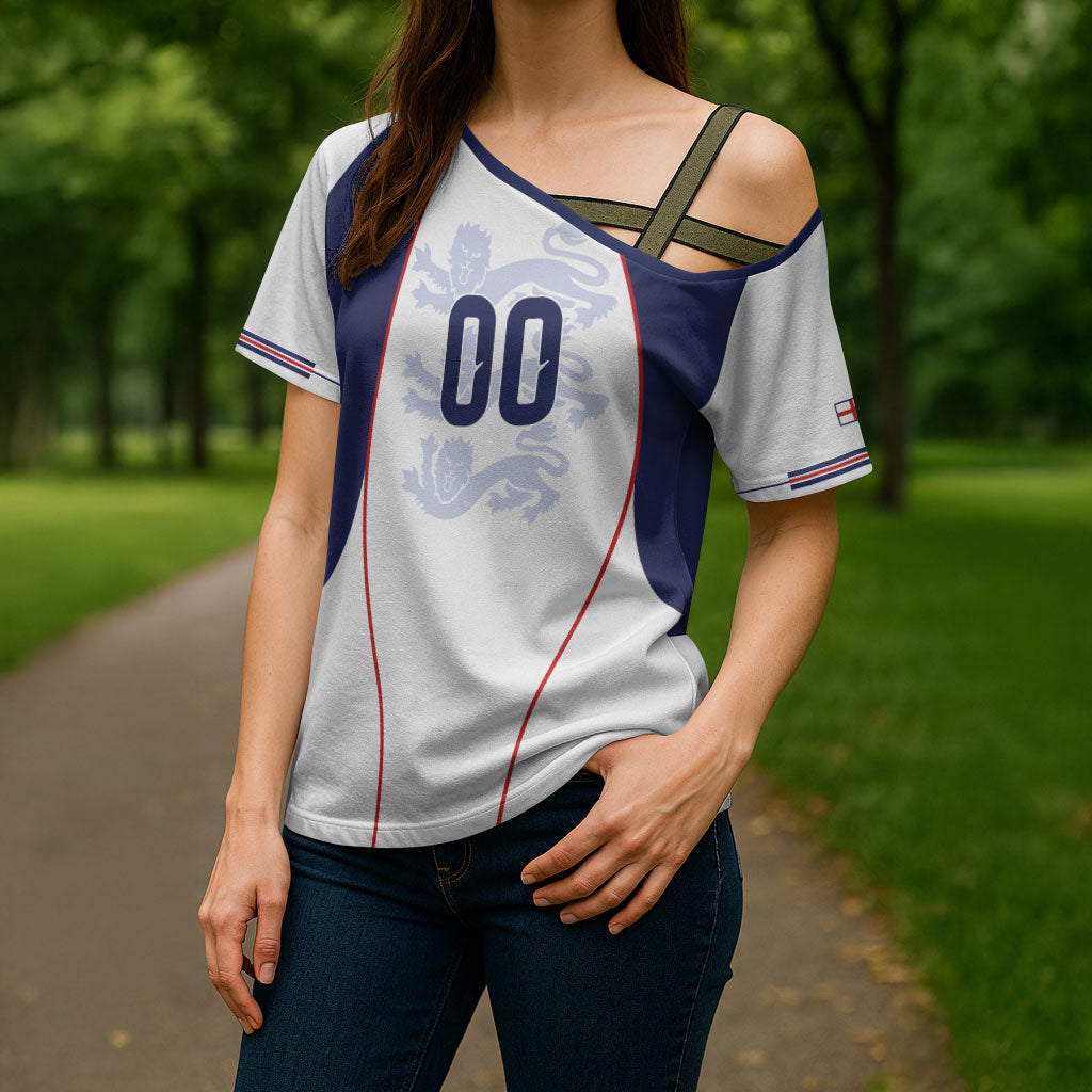 Custom England 2026 World Football Cross Shoulder Shirt Come On Three Lions