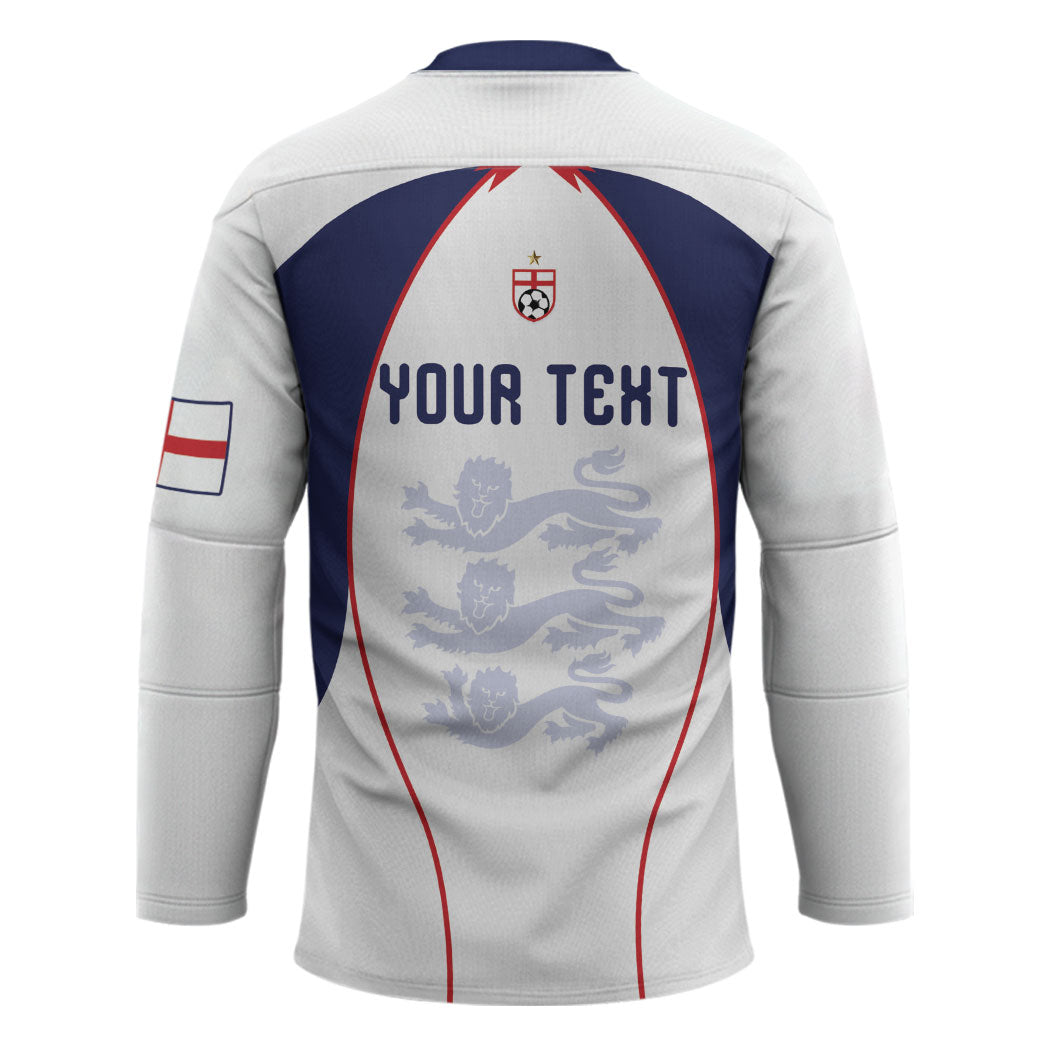 Custom England 2026 World Football Hockey Jersey Come On Three Lions