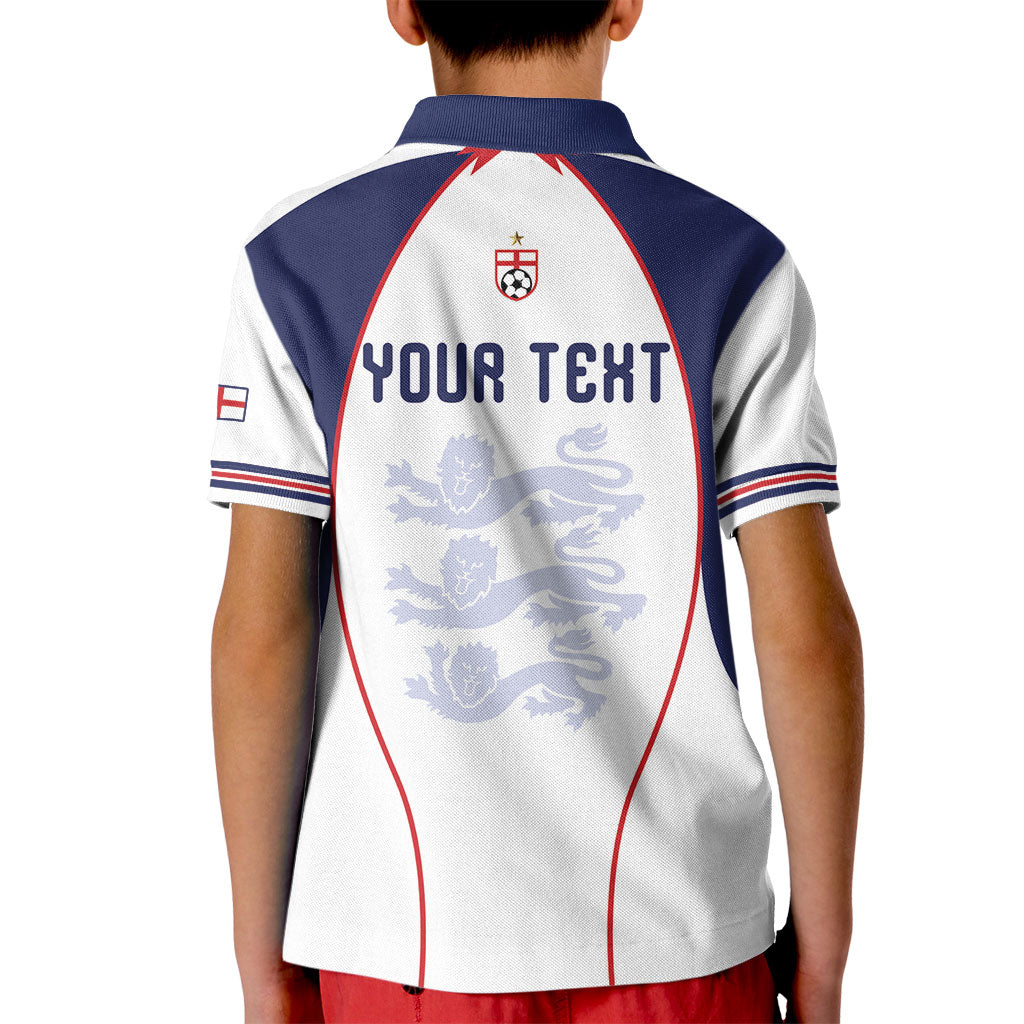 Custom England 2026 World Football Kid Polo Shirt Come On Three Lions