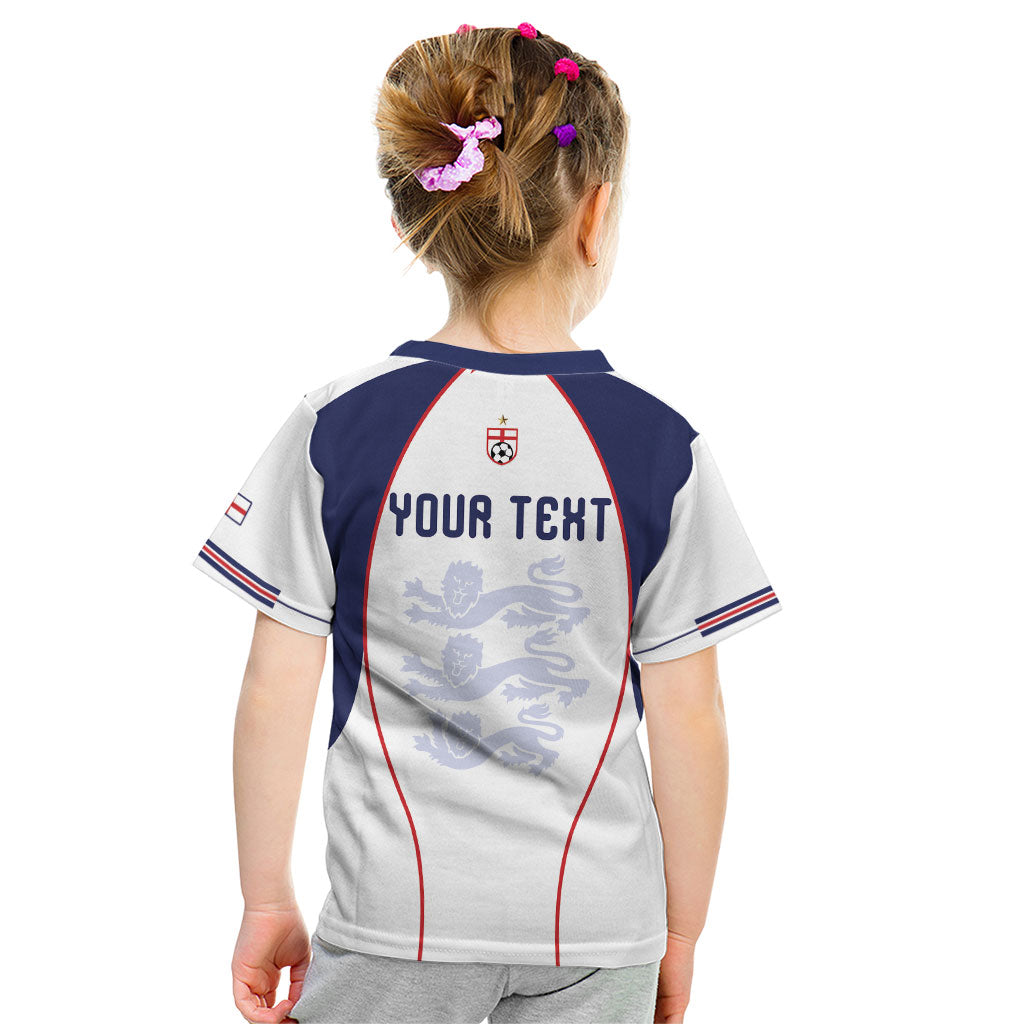 Custom England 2026 World Football Kid T Shirt Come On Three Lions
