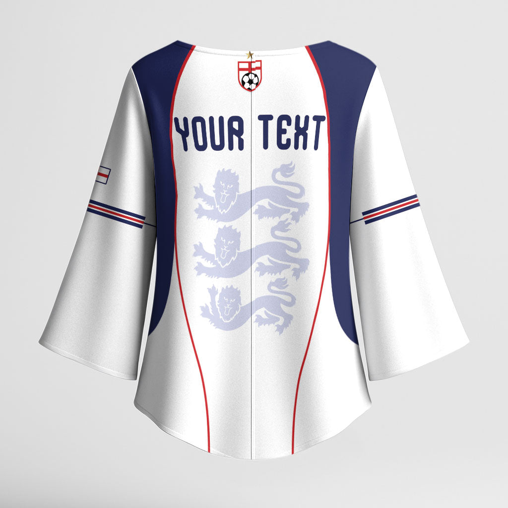 Custom England 2026 World Football Kimono Sleeve Blouse Come On Three Lions