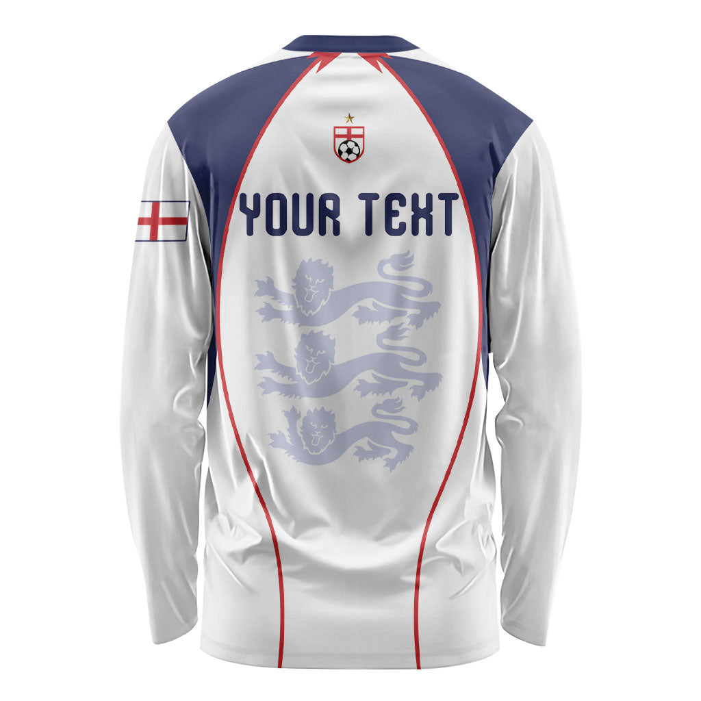 Custom England 2026 World Football Long Sleeve Shirt Come On Three Lions