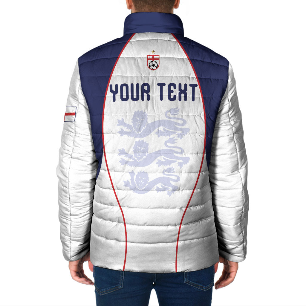 Custom England 2026 World Football Padded Jacket Come On Three Lions
