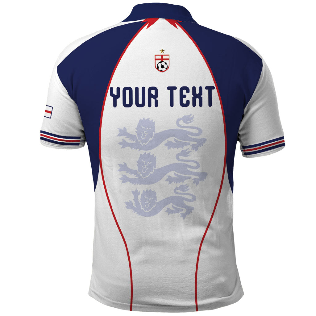Custom England 2026 World Football Polo Shirt Come On Three Lions
