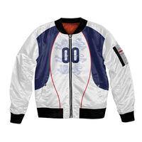 Custom England 2026 World Football Sleeve Zip Bomber Jacket Come On Three Lions