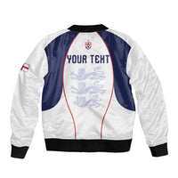 Custom England 2026 World Football Sleeve Zip Bomber Jacket Come On Three Lions