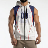 Custom England 2026 World Football Sleeveless Zip Hoodie Come On Three Lions