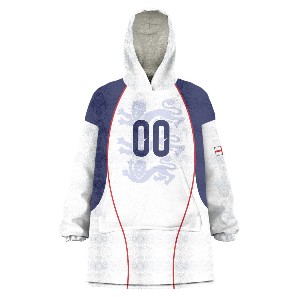 Custom England 2026 World Football Wearable Blanket Hoodie Come On Three Lions