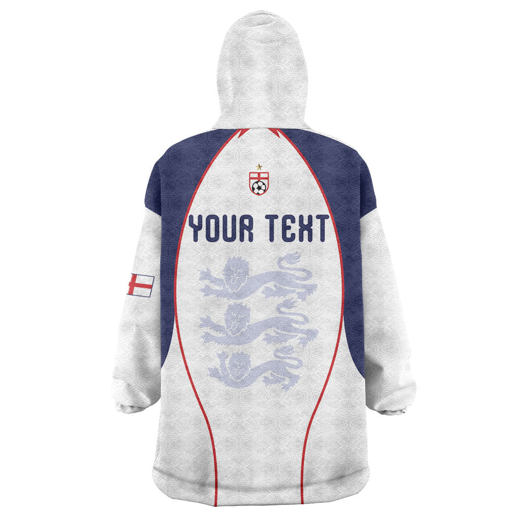 Custom England 2026 World Football Wearable Blanket Hoodie Come On Three Lions