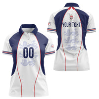 Custom England 2026 World Football Women Polo Shirt Come On Three Lions