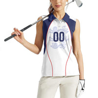 Custom England 2026 World Football Women Sleeveless Polo Shirt Come On Three Lions