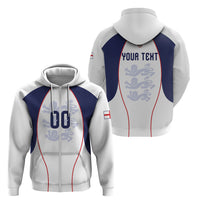 Custom England 2026 World Football Zip Hoodie Come On Three Lions