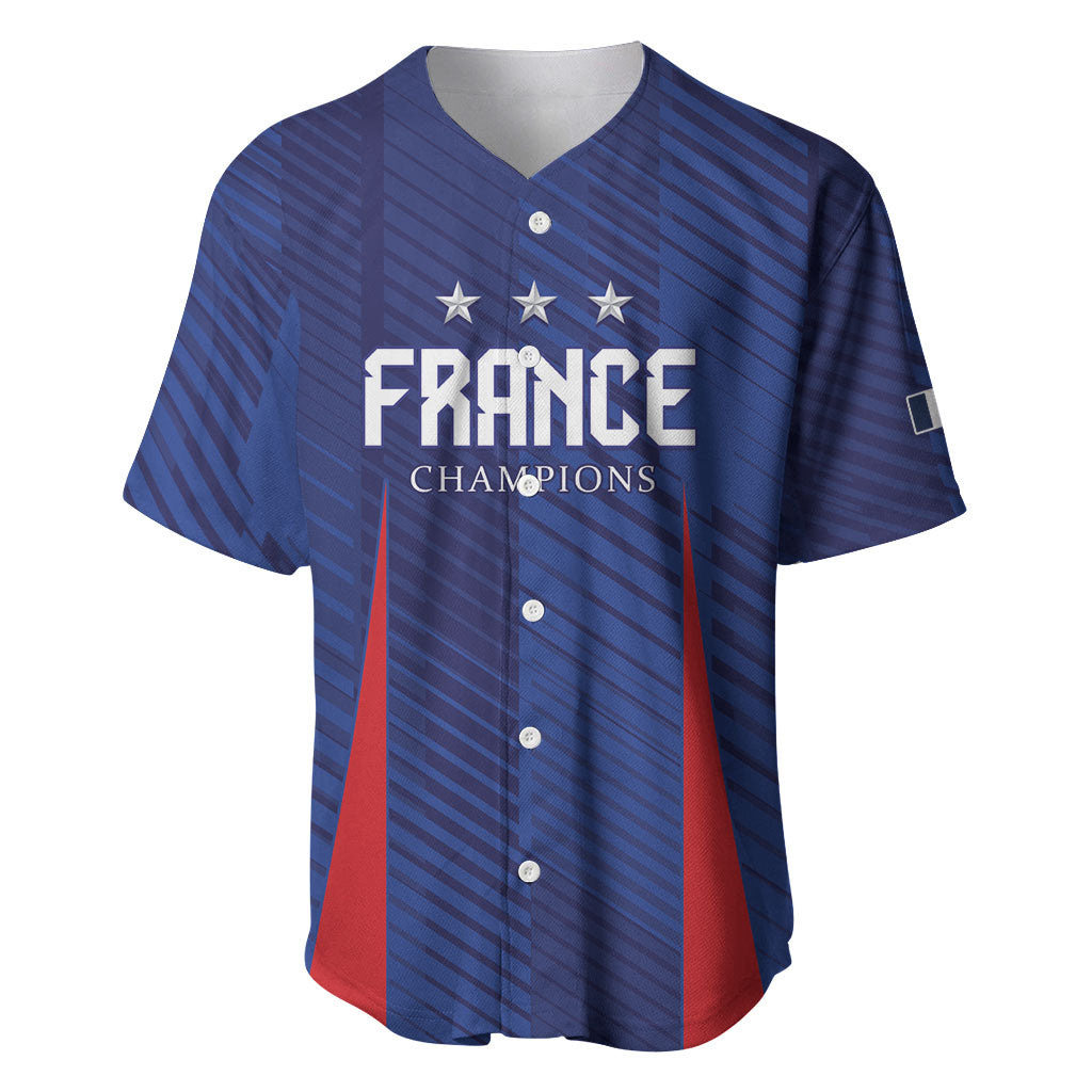 Custom France 2026 World Football Baseball Jersey Les Bleus Go 3rd Champions