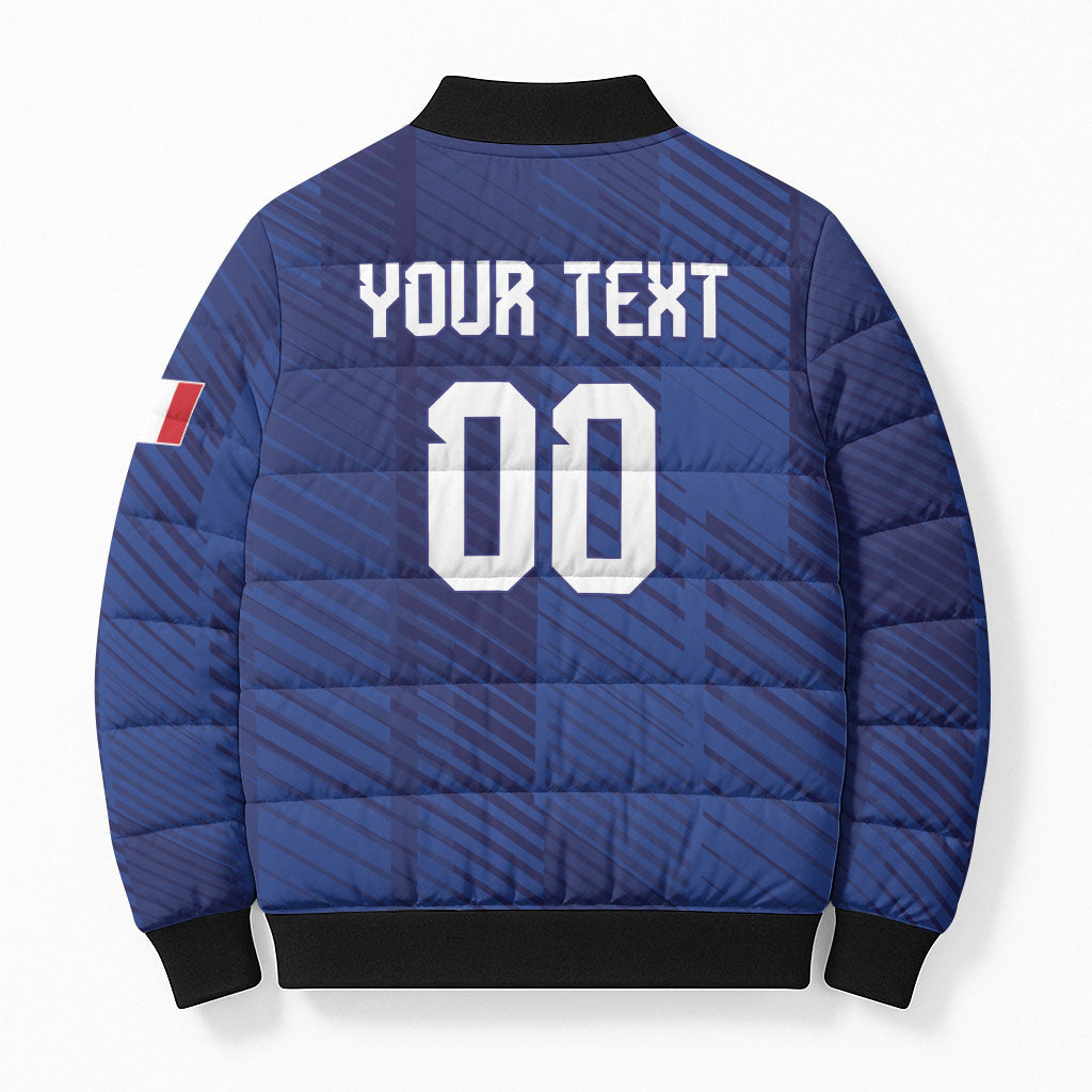 Custom France 2026 World Football Bomber Puffer Jacket Les Bleus Go 3rd Champions
