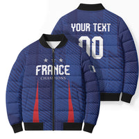 Custom France 2026 World Football Bomber Puffer Jacket Les Bleus Go 3rd Champions