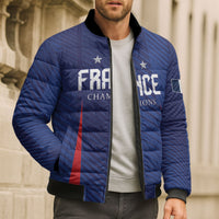 Custom France 2026 World Football Bomber Puffer Jacket Les Bleus Go 3rd Champions