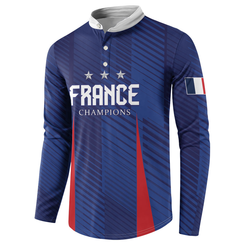 Custom France 2026 World Football Button Sweatshirt Les Bleus Go 3rd Champions