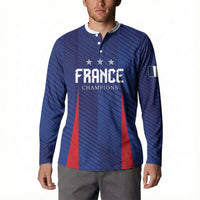 Custom France 2026 World Football Button Sweatshirt Les Bleus Go 3rd Champions