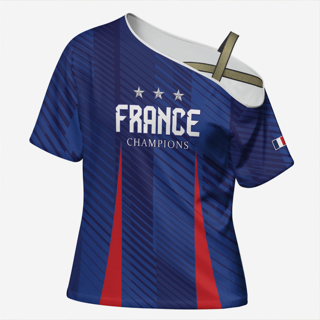 Custom France 2026 World Football Cross Shoulder Shirt Les Bleus Go 3rd Champions