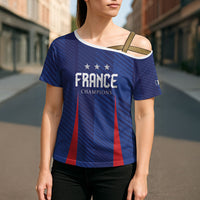 Custom France 2026 World Football Cross Shoulder Shirt Les Bleus Go 3rd Champions