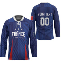 Custom France 2026 World Football Hockey Jersey Les Bleus Go 3rd Champions
