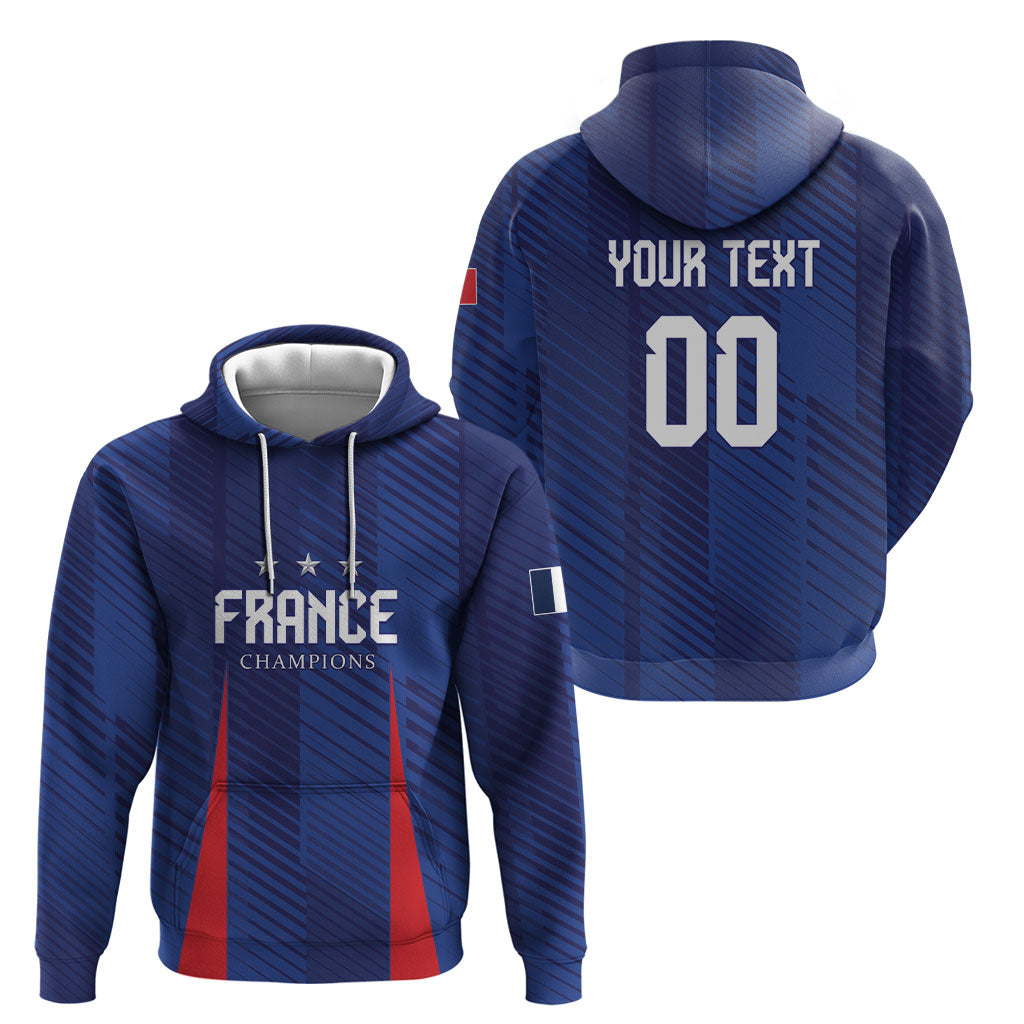 Custom France 2026 World Football Hoodie Les Bleus Go 3rd Champions