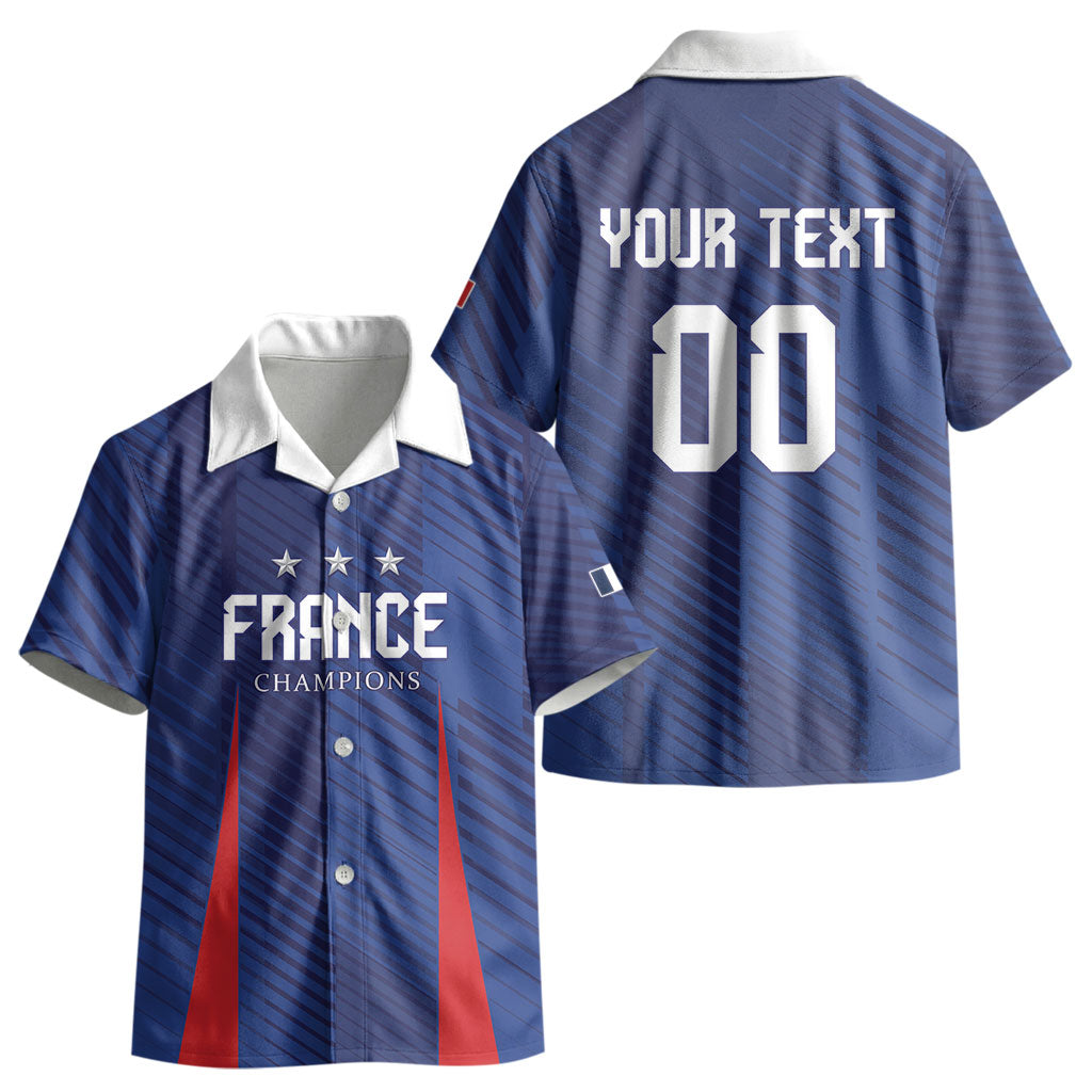 Custom France 2026 World Football Kid Hawaiian Shirt Les Bleus Go 3rd Champions LT01