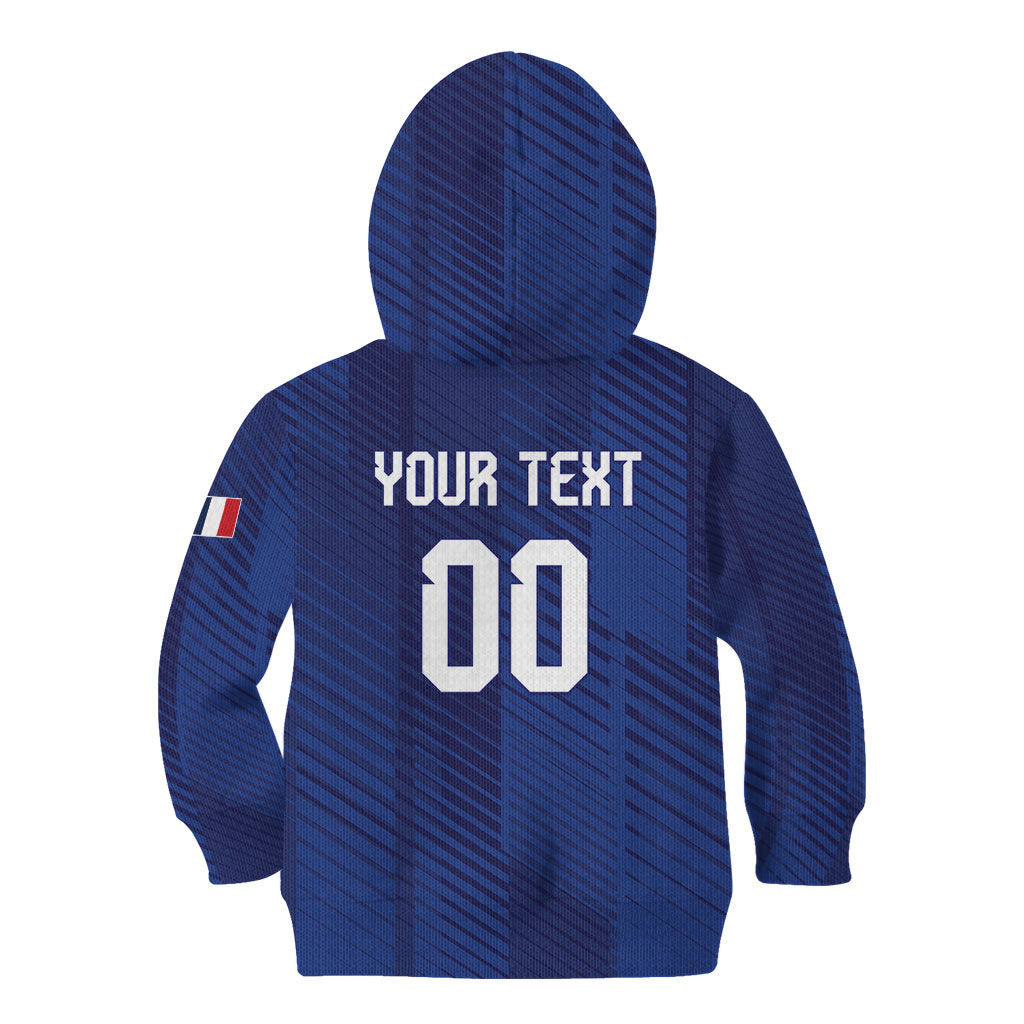 Custom France 2026 World Football Kid Hoodie Les Bleus Go 3rd Champions