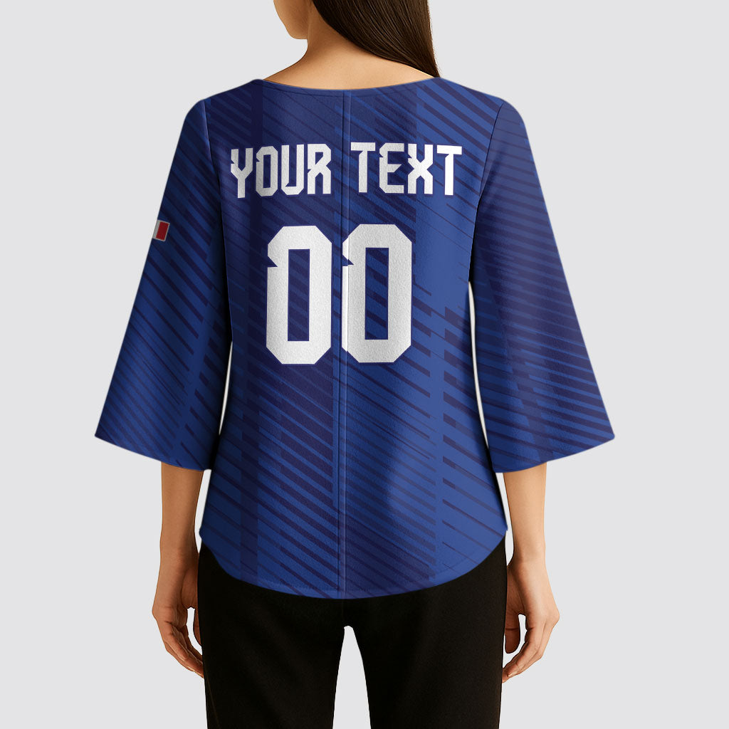 Custom France 2026 World Football Kimono Sleeve Blouse Les Bleus Go 3rd Champions