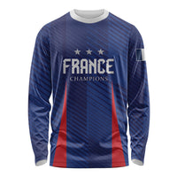 Custom France 2026 World Football Long Sleeve Shirt Les Bleus Go 3rd Champions