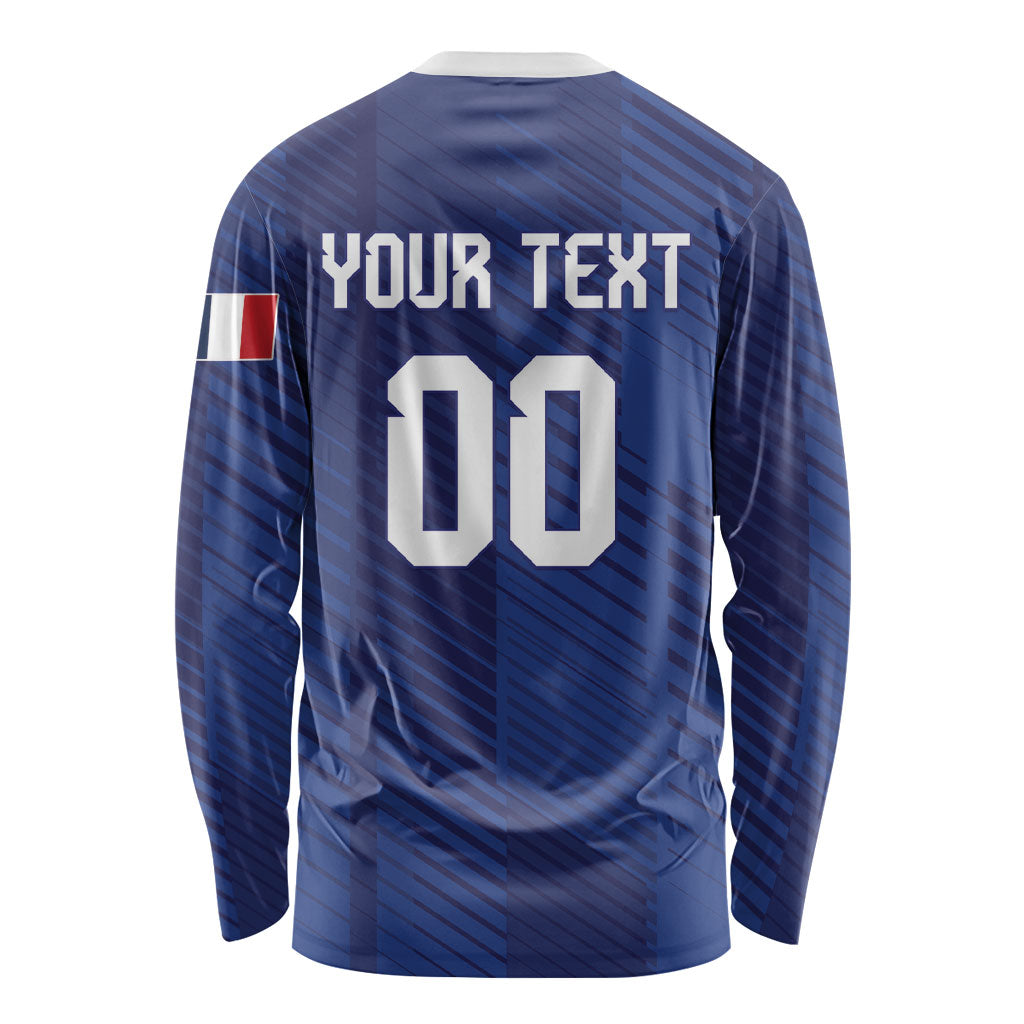 Custom France 2026 World Football Long Sleeve Shirt Les Bleus Go 3rd Champions