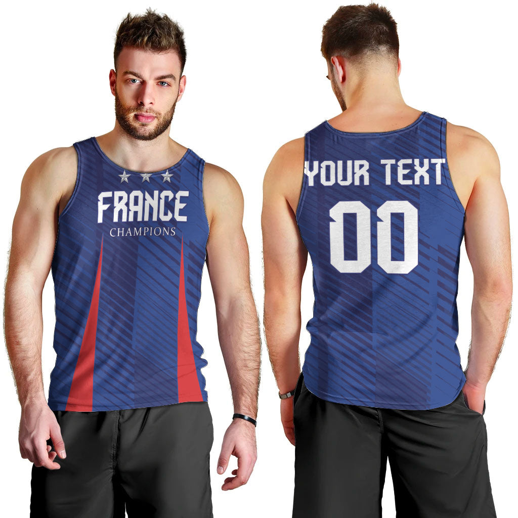 Custom France 2026 World Football Men Tank Top Les Bleus Go 3rd Champions