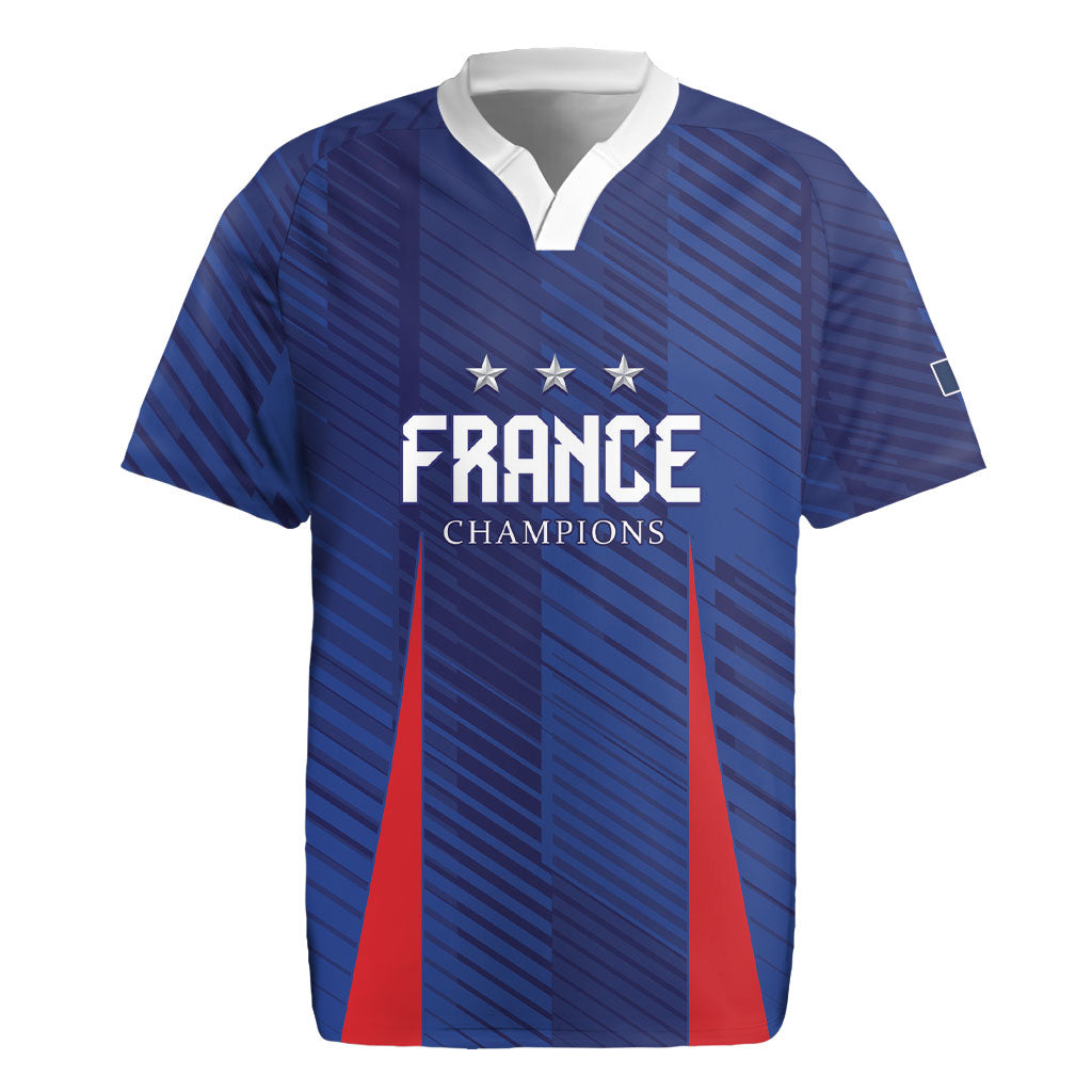 Custom France 2026 World Football Rugby Jersey Les Bleus Go 3rd Champions