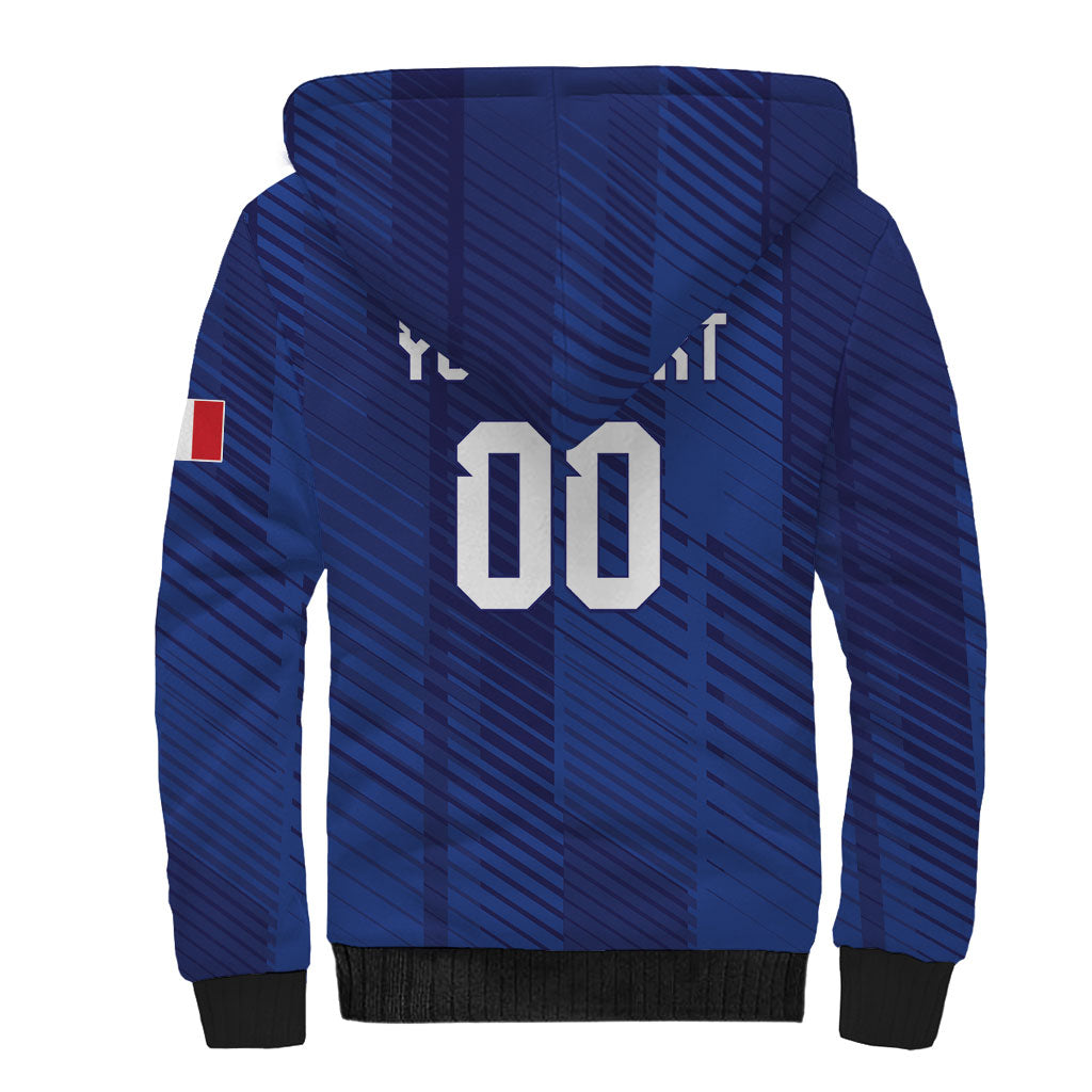 Custom France 2026 World Football Sherpa Hoodie Les Bleus Go 3rd Champions