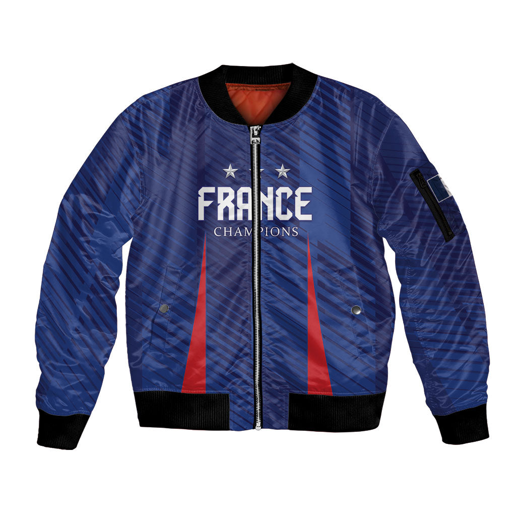 Custom France 2026 World Football Sleeve Zip Bomber Jacket Les Bleus Go 3rd Champions