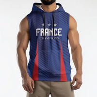 Custom France 2026 World Football Sleeveless Hoodie Les Bleus Go 3rd Champions