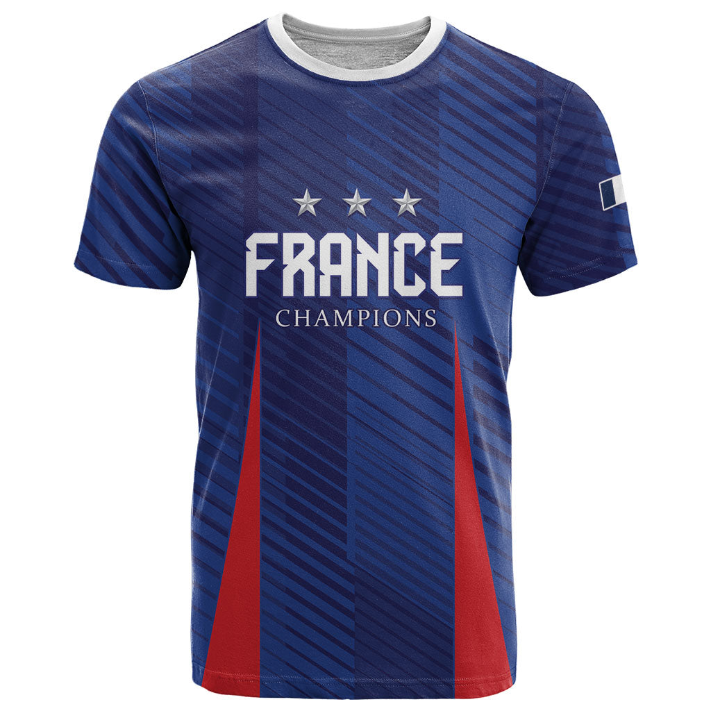 Custom France 2026 World Football T Shirt Les Bleus Go 3rd Champions