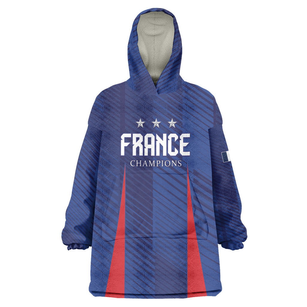 Custom France 2026 World Football Wearable Blanket Hoodie Les Bleus Go 3rd Champions